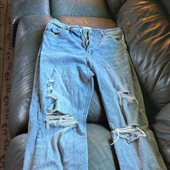 Altar'd State Denim - Altar'd State Light Blue Distressed Boyfriend Jeans